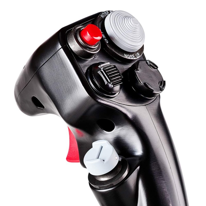 Detalle de Thrustmaster F-16C Viper Hotas Add-On Grip: réplica de palanca para PC, con 19 botones y 8 direcciones