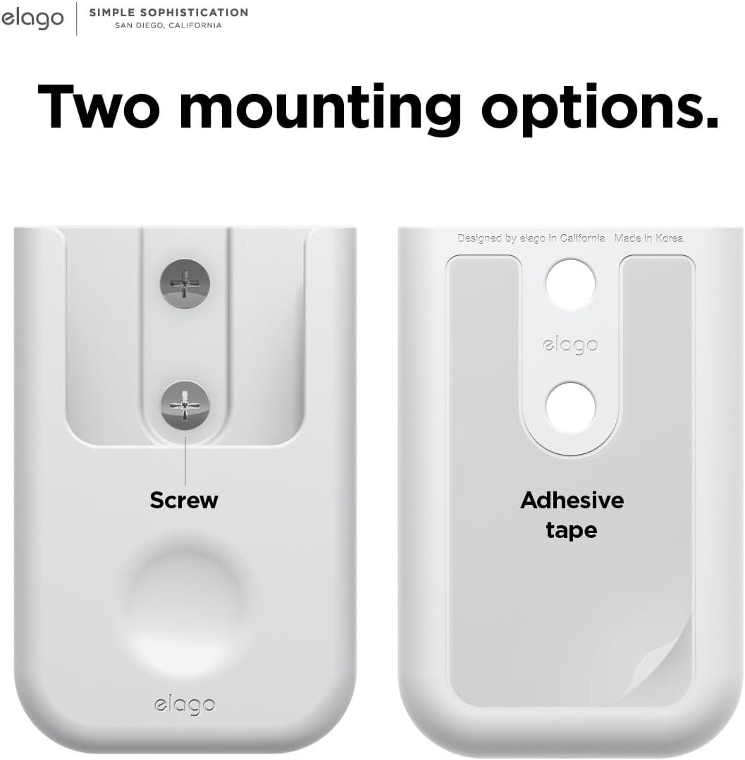 Thumbnail 3 de elago Remote Holder Mount for Apple TV 4K Siri Remote (2nd Gen) & 3rd (2022) — Wall or Sticker Mount, White