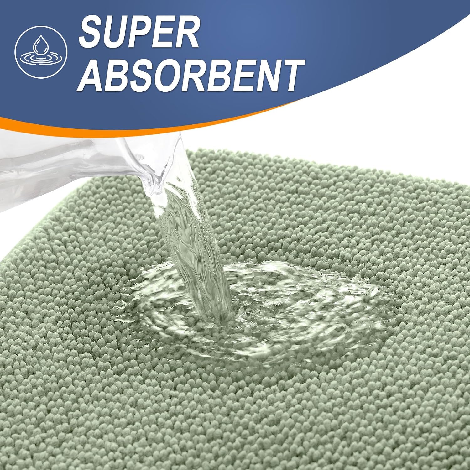 Detalle 1 de OLANLY Thick Memory Foam Bath Mat 30x20