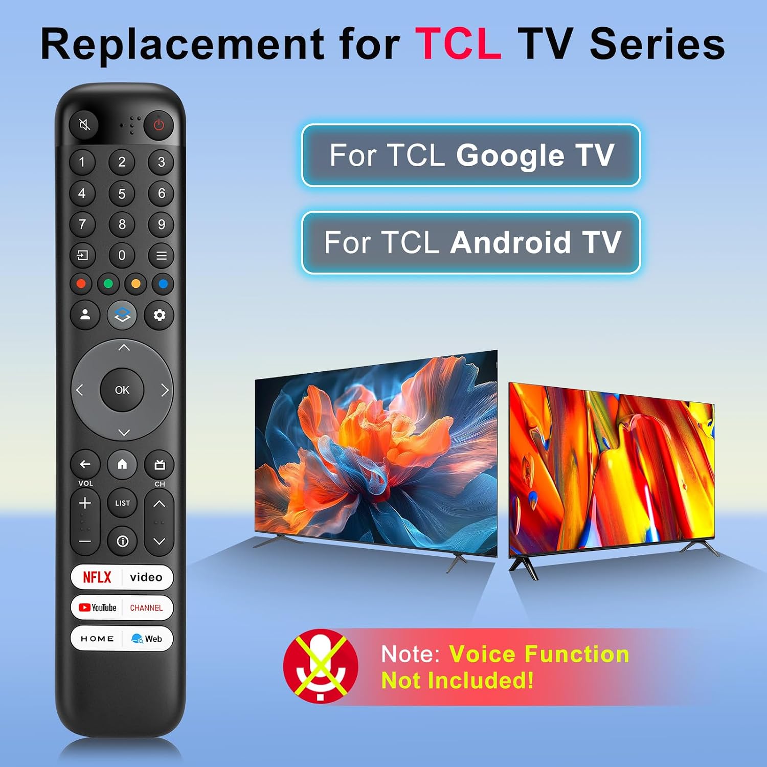 Thumbnail 1 de Universal TCL Remote Control Replacement with 6 Shortcut Keys