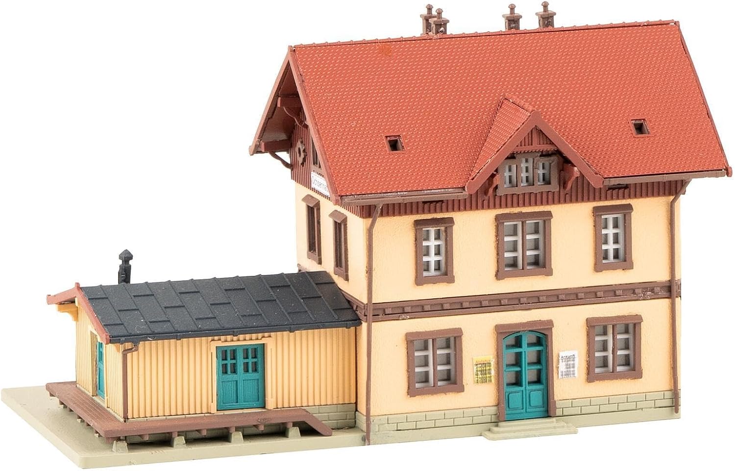 Detalle 2 de Faller FA282709 dworzec kolejowy w skali Z, z rampą i stojakiem na rowery