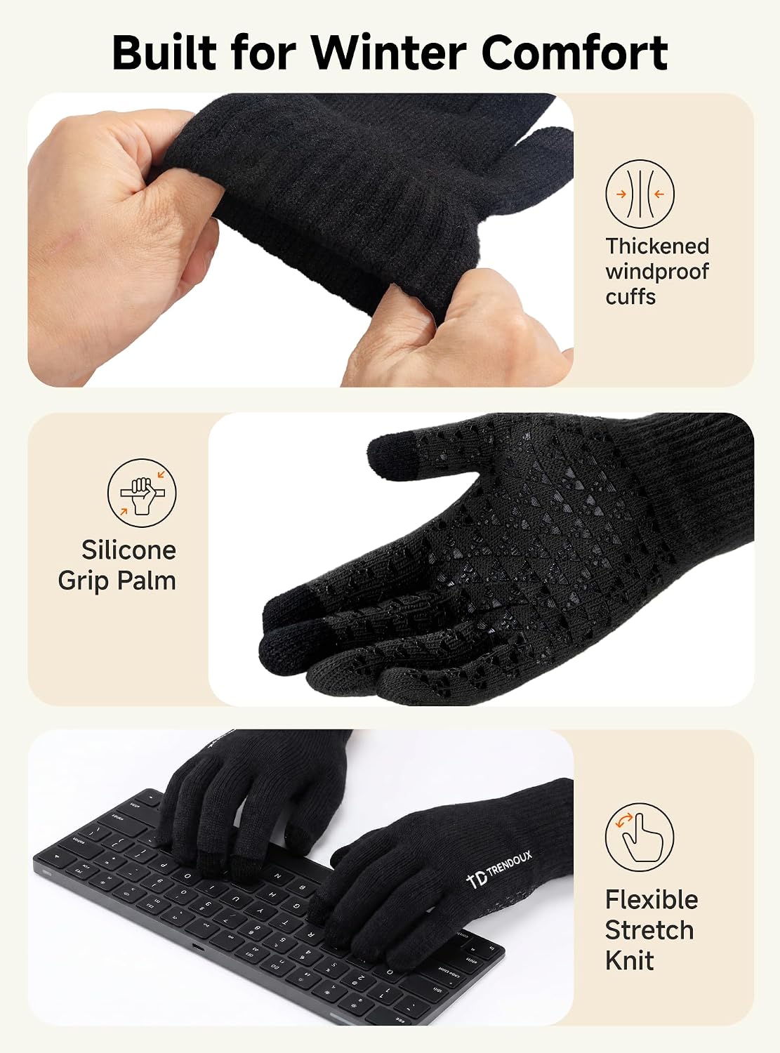 Thumbnail 5 de TRENDOUX Winter Gloves Touchscreen 1 Pair