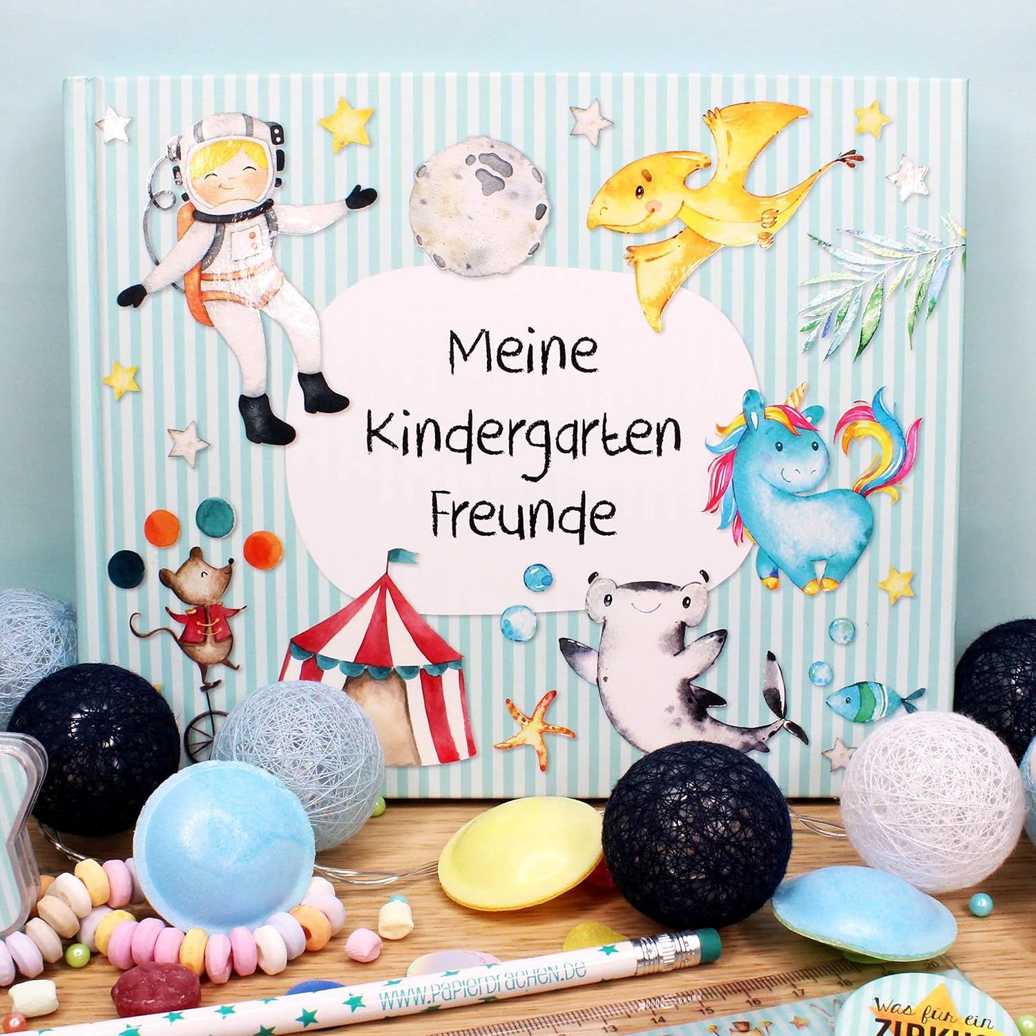 Thumbnail 6 de Papierdrachen Freundebuch Türkis 27 Freunde