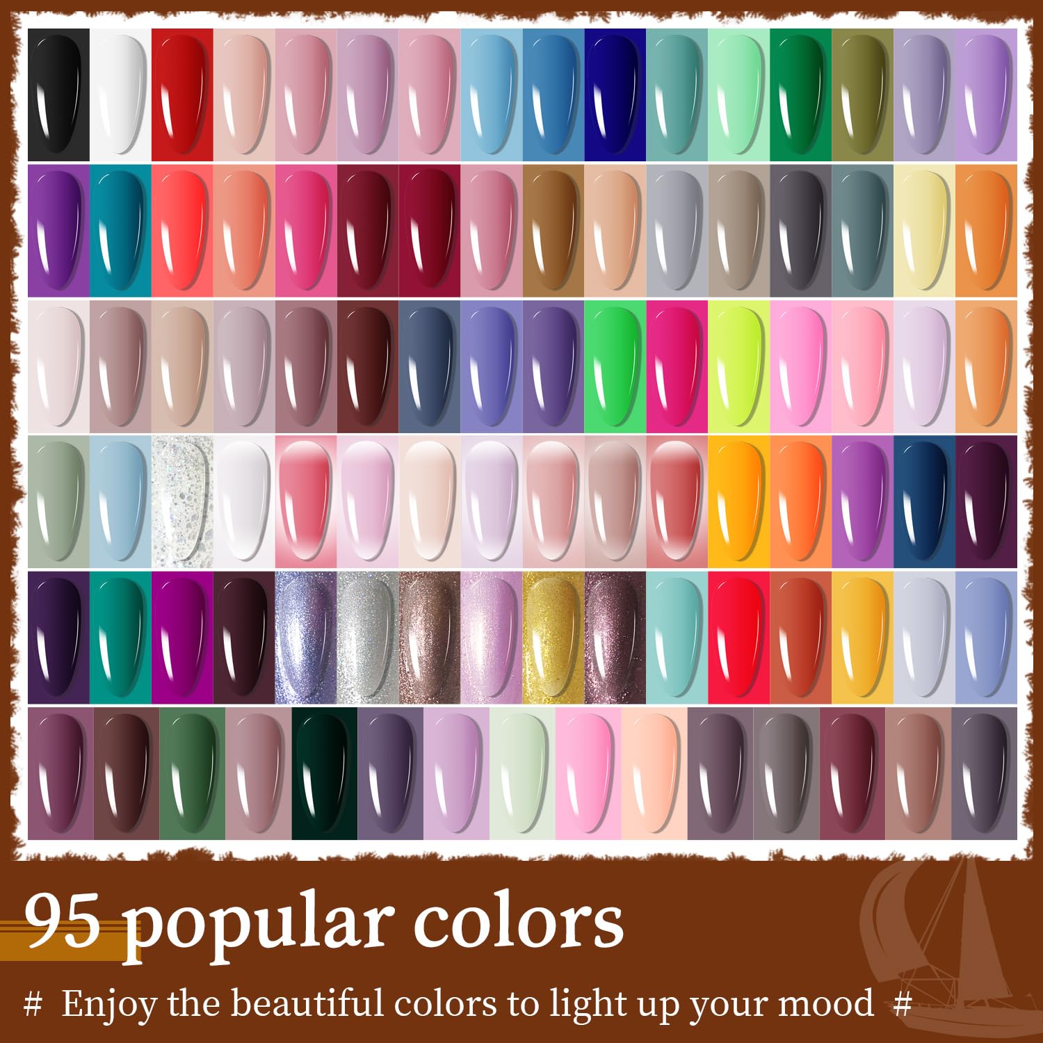 Detalle 1 de JODSONE 100 PCS Gel Nail Polish Kit 95 Colors 💅