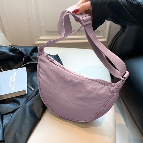 Thumbnail 8 de Aucuu Borsa a tracolla a mezzaluna per donna – stile hobo, nylon resistente, tracolla regolabile