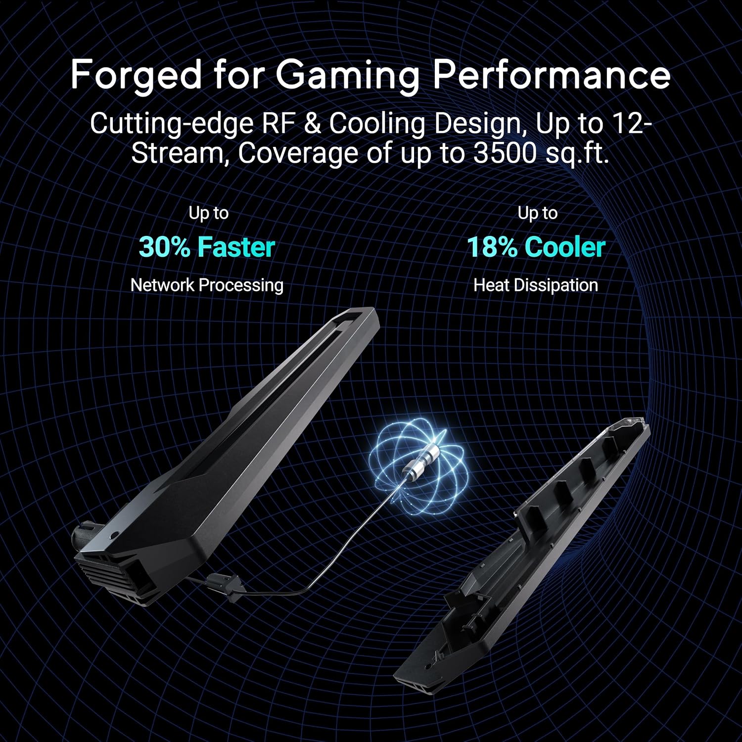 Detalle de ASUS ROG GT-BE19000 routeur gaming Wi-Fi 7 19Gb/s