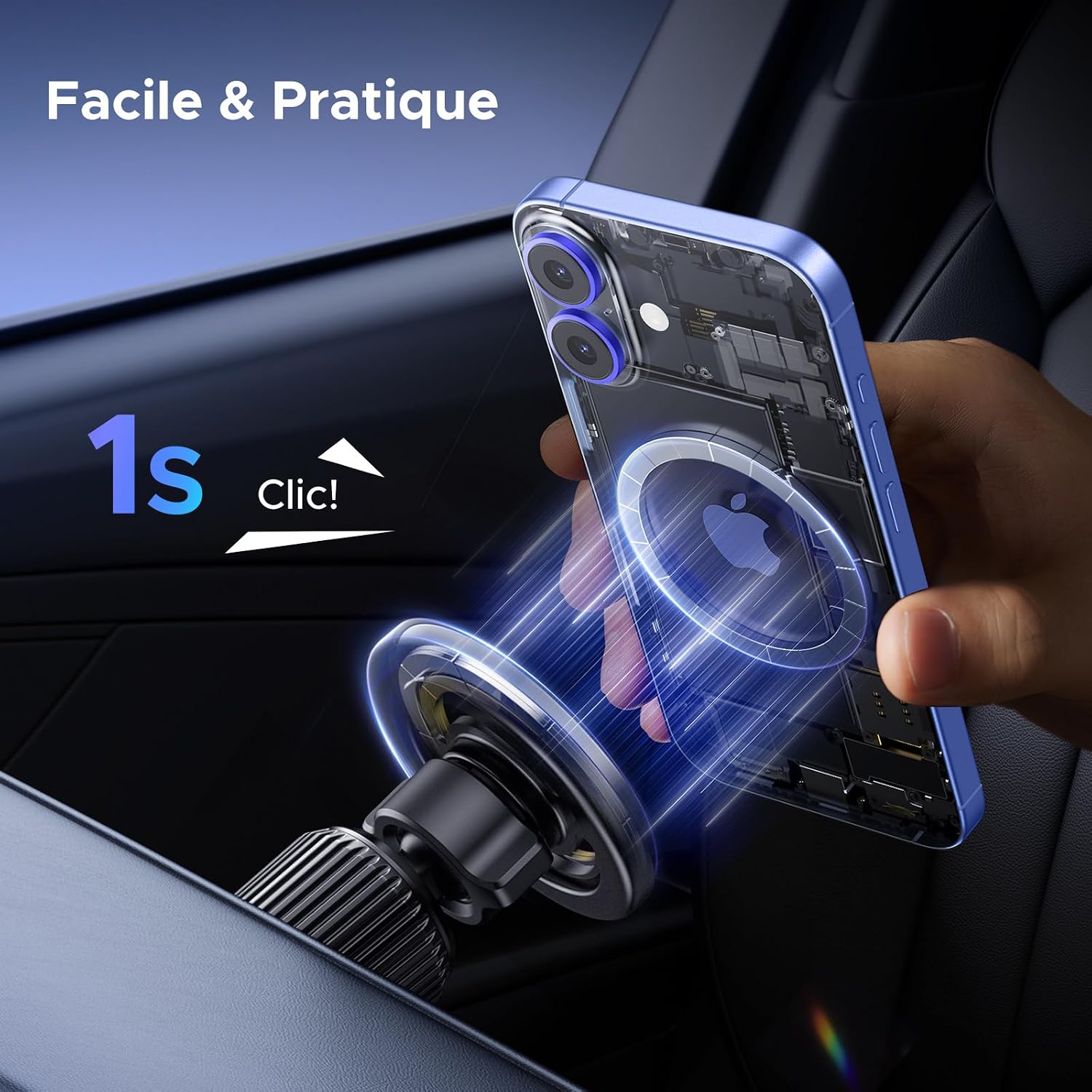 Thumbnail 3 de UGREEN Support Téléphone Voiture Magnétique pour MagSafe – fixation fiable et rotation à 360°