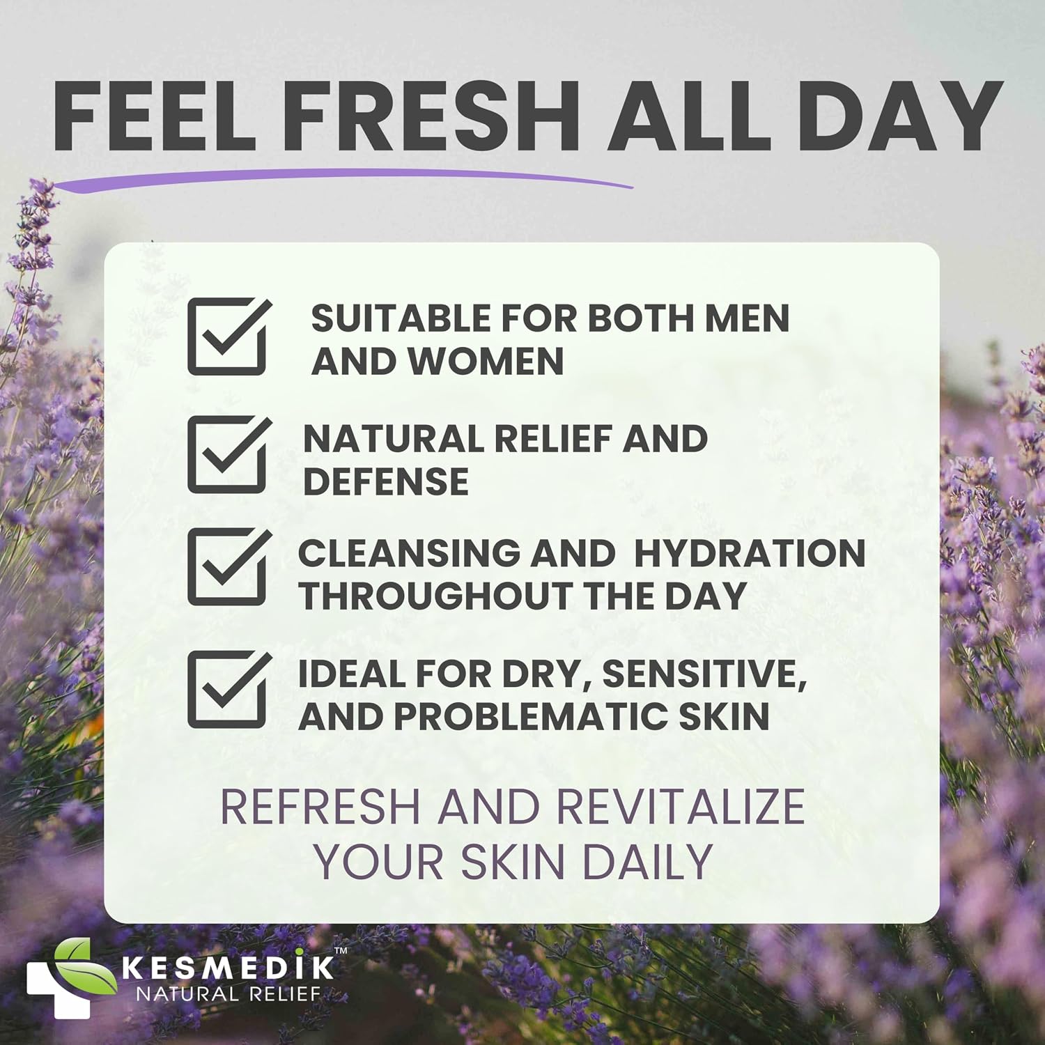 Detalle de KESMEDIK Tea Tree & Lavender Body Wash (MaxTherapy) — Antifungal Defense & Itchy Skin Relief, 2-Pack (Limited Edition)