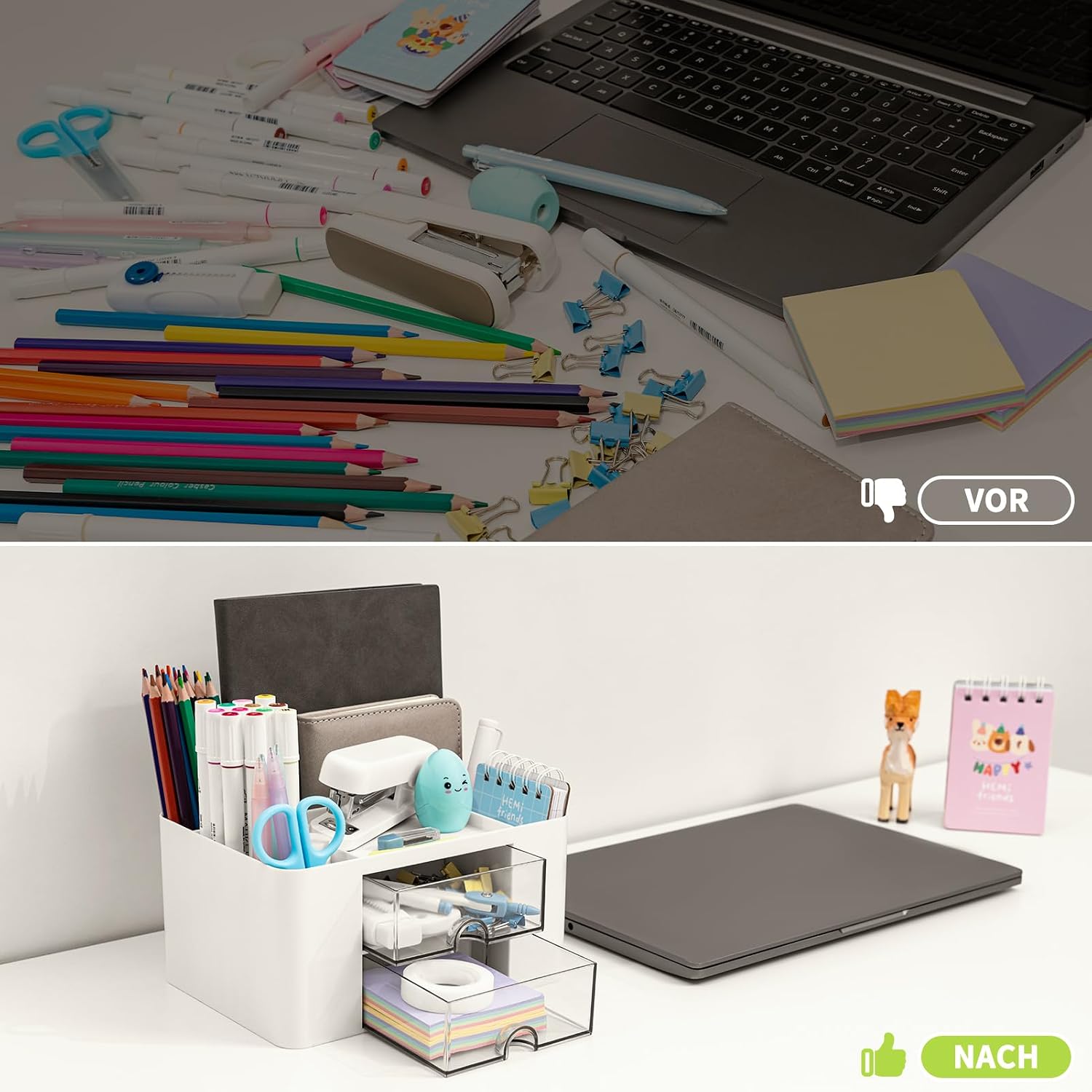 Thumbnail 3 de RISEMART Schreibtischorganisator 7,6×5,5×3,9 Zoll