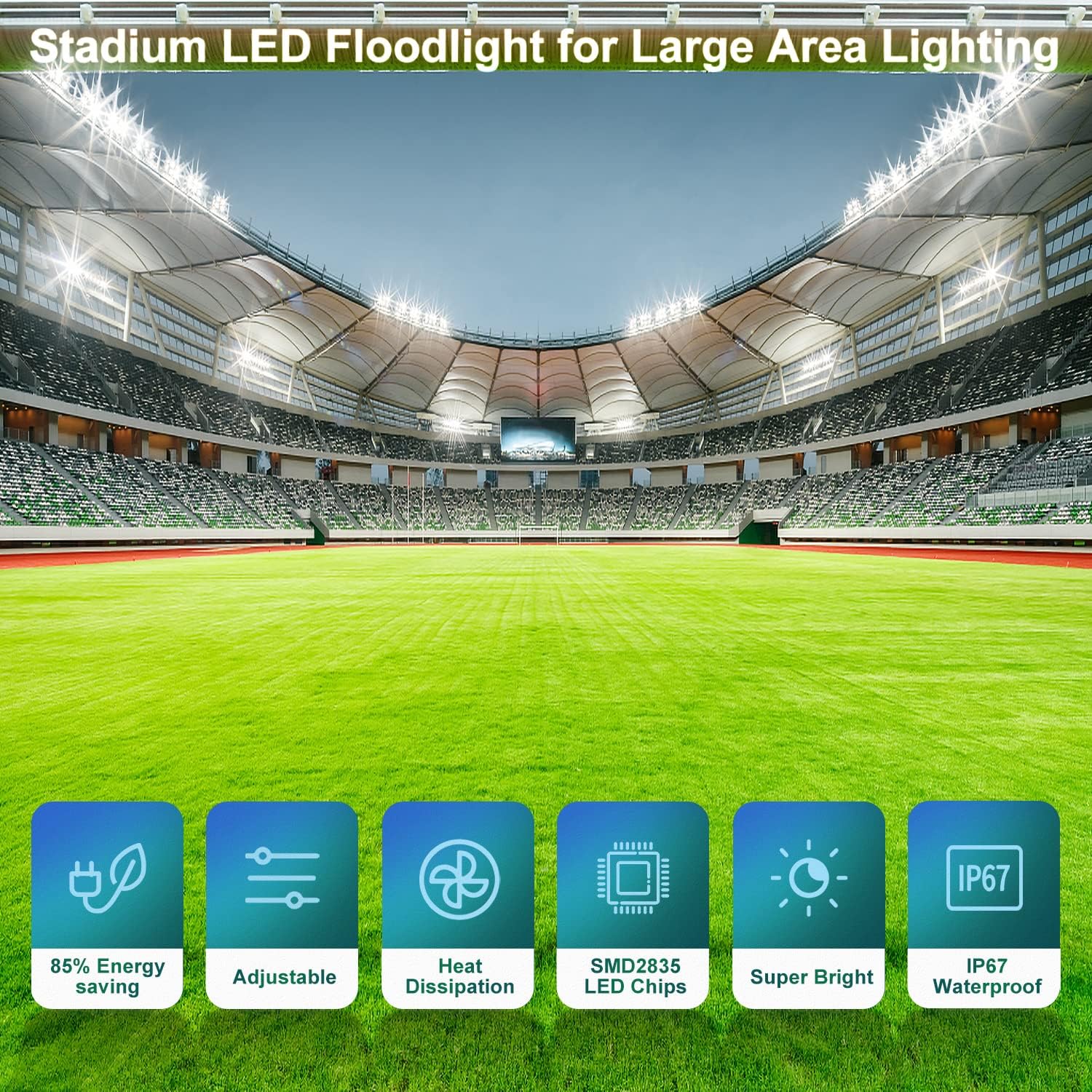 Detalle 2 de YIQIBRO LED Strahler Außen 100 W