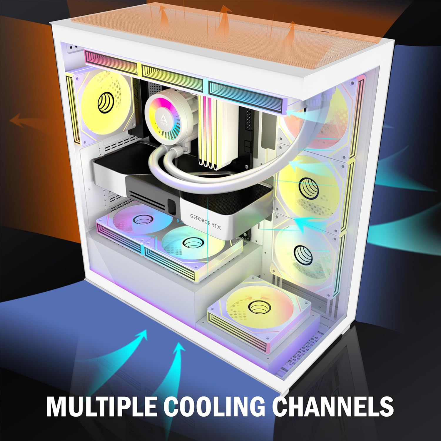 Detalle de ANSAITE ATX PC-Gehäuse ARGB Lüfter