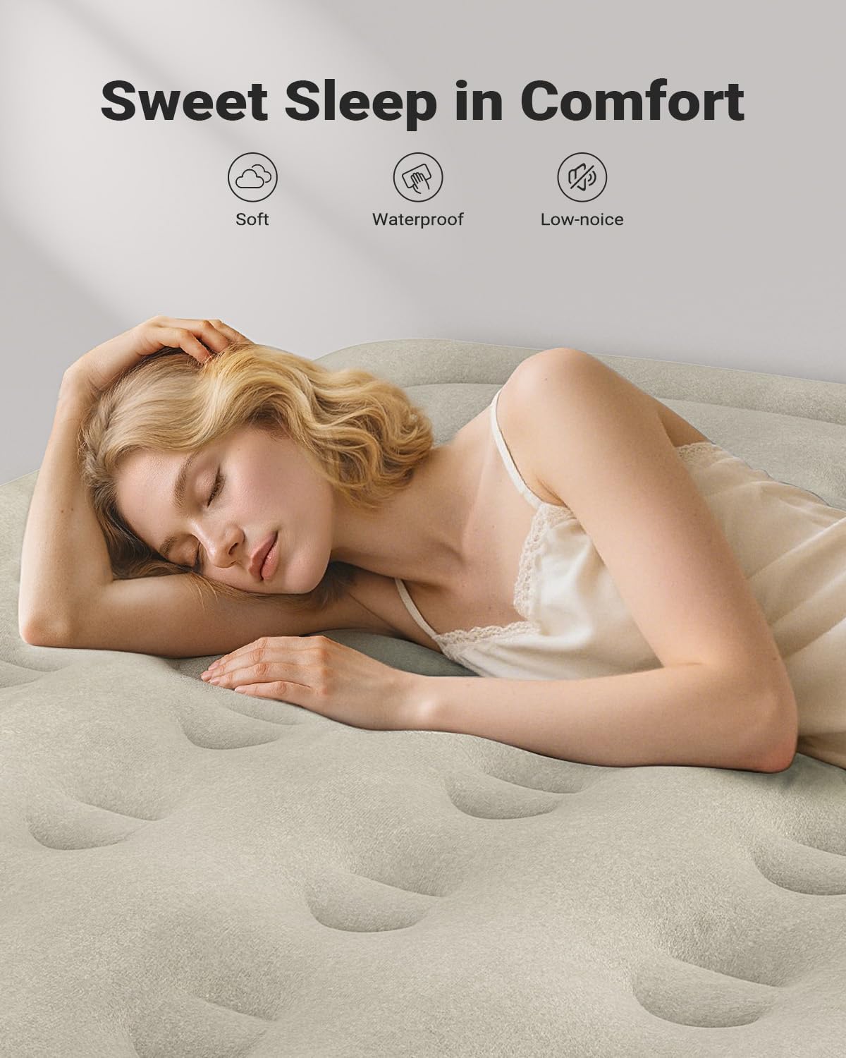 Detalle 2 de iDOO Air Mattress Queen 650 lb capacity mattress