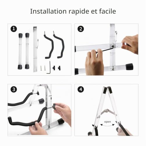 Thumbnail 6 de Support MUSO pour guitare acoustique en acrylique pliable – stabilité, élégance et polyvalence