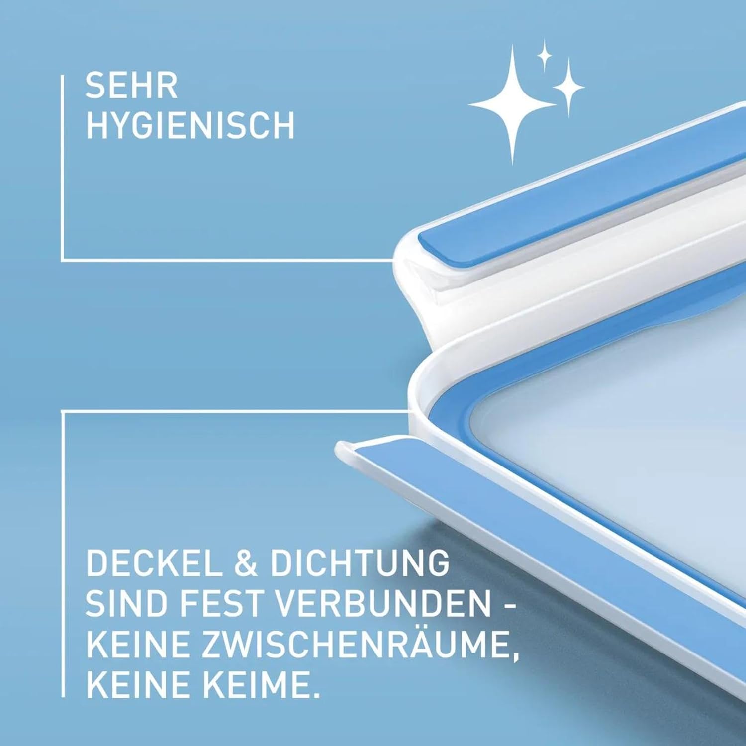 Detalle 2 de EMSA Clip & Close Frischhaltedosen-Set 3 x 1,2 L