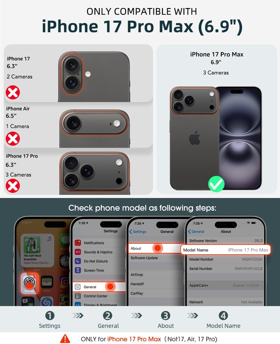Thumbnail 1 de OCASE Hülle für iPhone 17 Pro Max – Leder-Wallet mit RFID-Schutz, Reißverschluss & zwei Tragevarianten