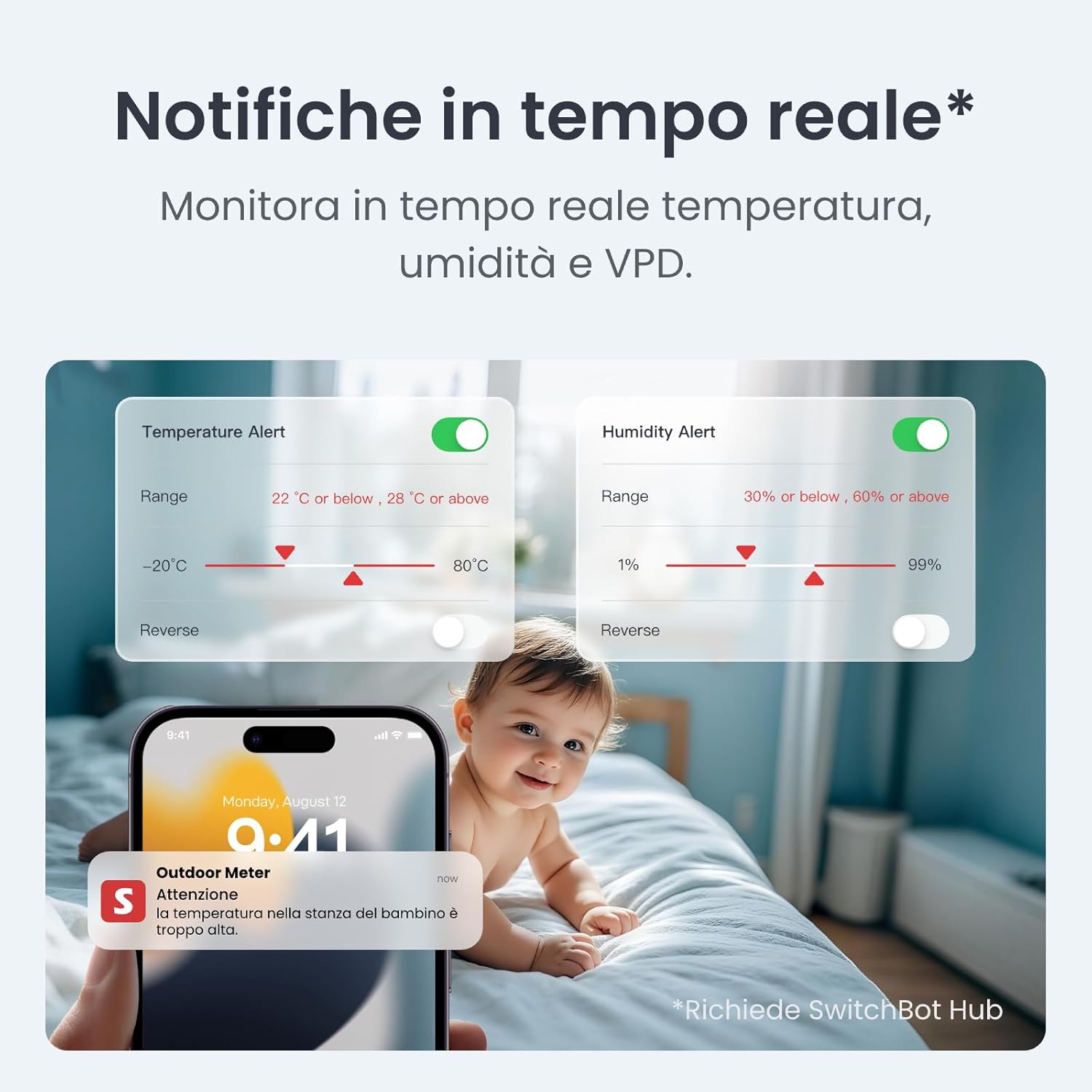 Detalle 2 de SwitchBot Termometro igrometro 68 giorni 🌡