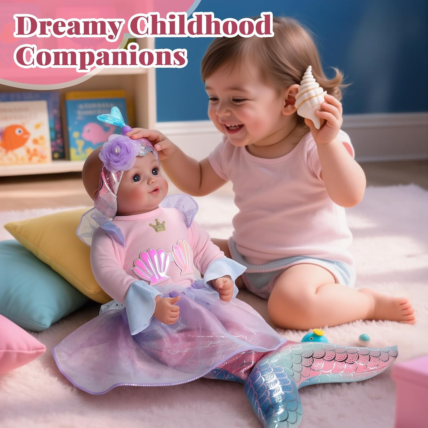 Detalle 2 de BABESIDE Mermaid Baby Doll 15-Inch