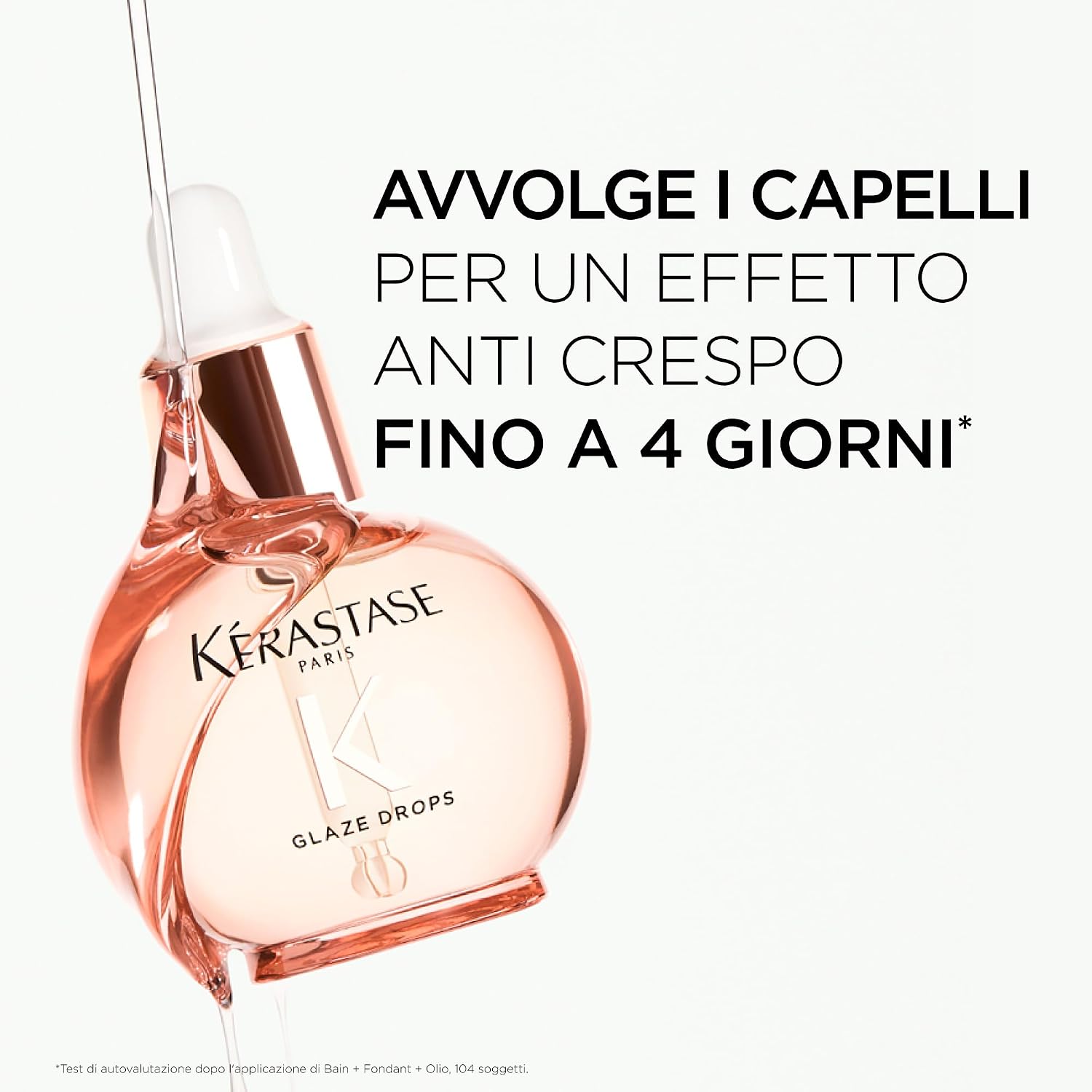 Detalle de Kérastase Gloss Absolu Glaze Drops Olio Leggero Extra Lucentezza per Capelli Crespi con Olio di Rosa Canina, 45 ml