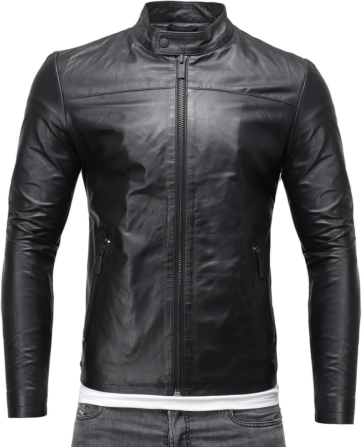 Thumbnail 6 de Crone Epic Herren Lederjacke Cleane Basic aus 100% Echtleder – in vielen Varianten und Farben