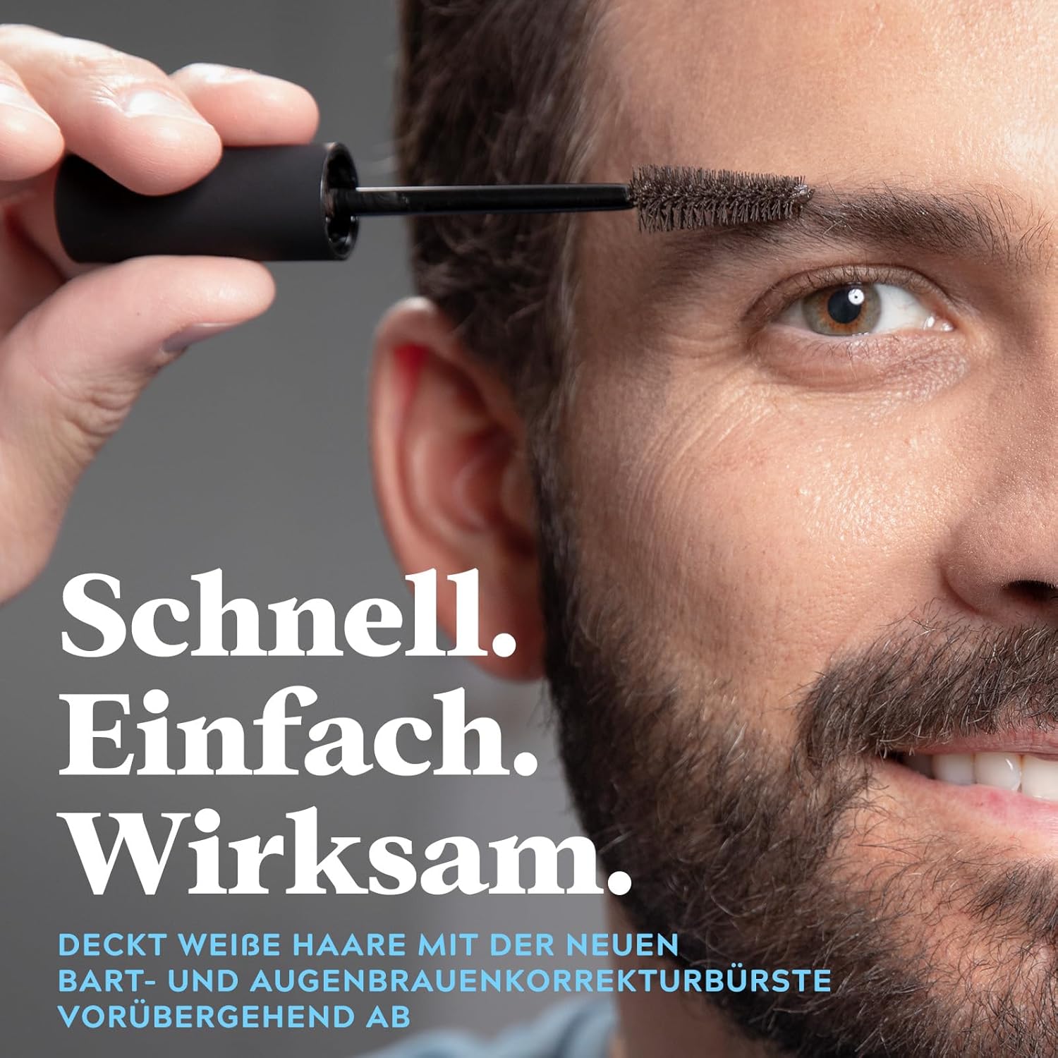 Detalle de Just for Men 1-Tages Bart- & Augenbrauenfarbe – Dunkelbraun (1 Tag) für Bart und Augenbrauen, temporär