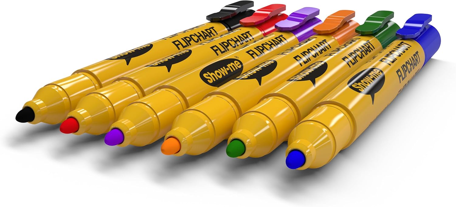 Detalle 2 de SHOW-ME Flipchart Markers - Pack of 6 Bullet-Tip
