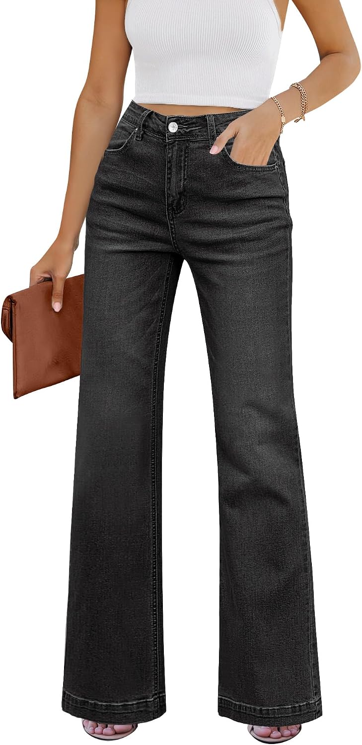 Detalle de GRAPENT Women's Flare Jeans with 4 Pockets