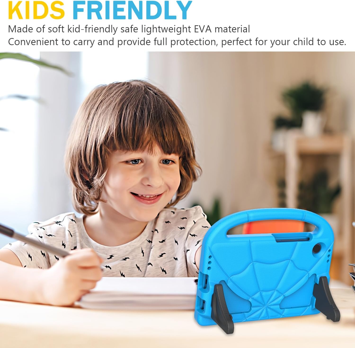 Thumbnail 5 de Kids Case for Samsung Galaxy Tab A11 8.7in / A9 8.7in with Screen Protector, Handle & Stand (Blue) by Mansiruyi