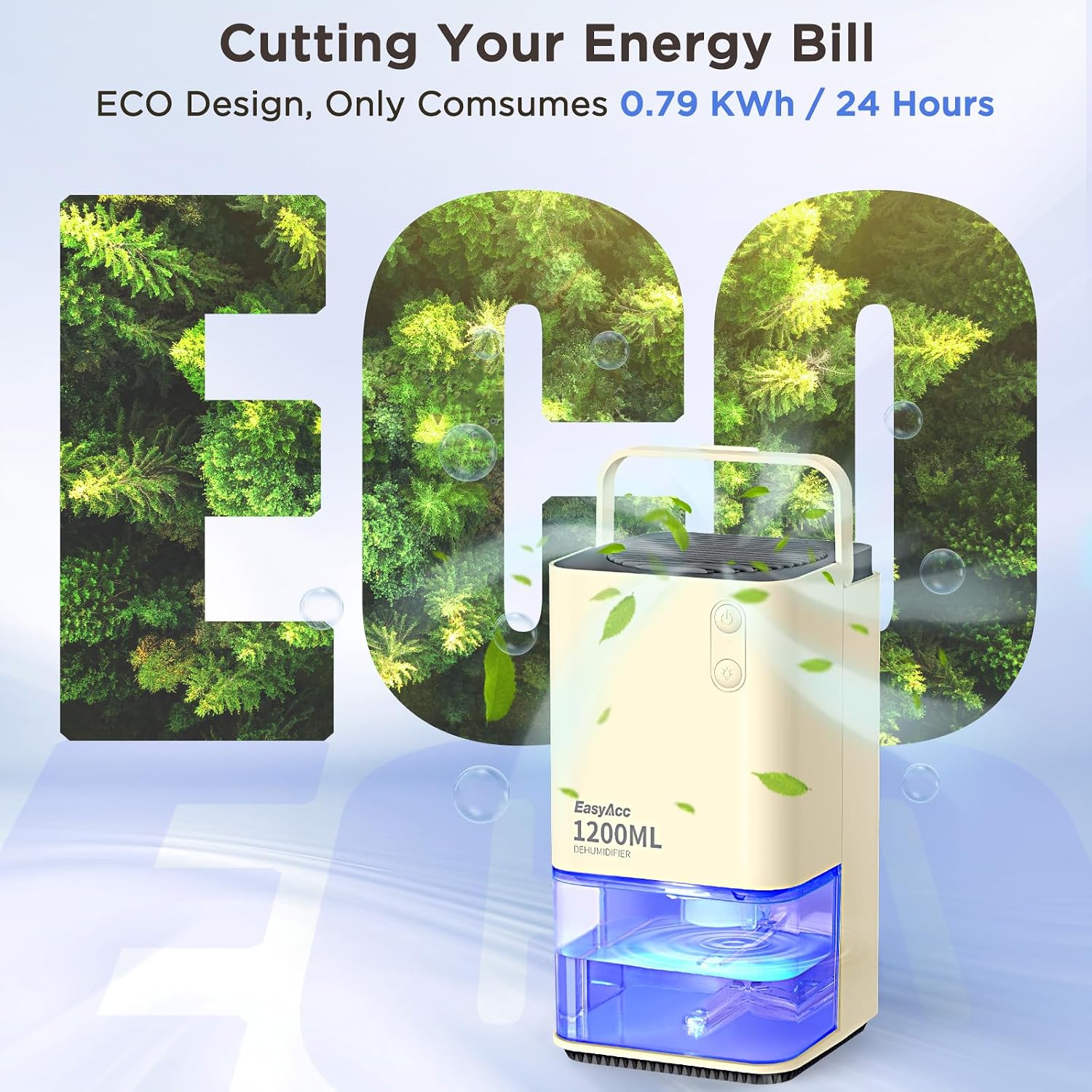 Thumbnail 3 de EasyAcc 1200ml Dehumidifier for Home Damp