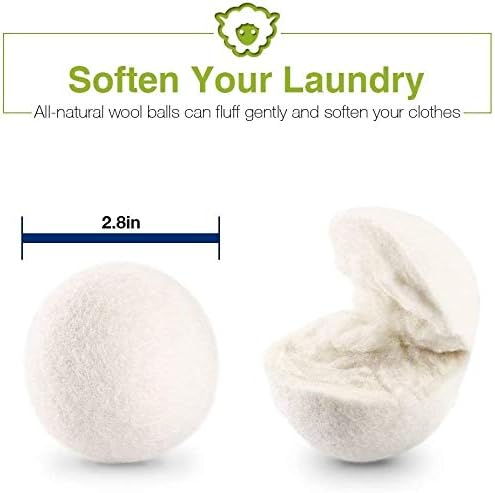 Detalle de Lypumso YMQ-01 XL Wool Dryer Balls, Pack of 6, New Zealand Wool