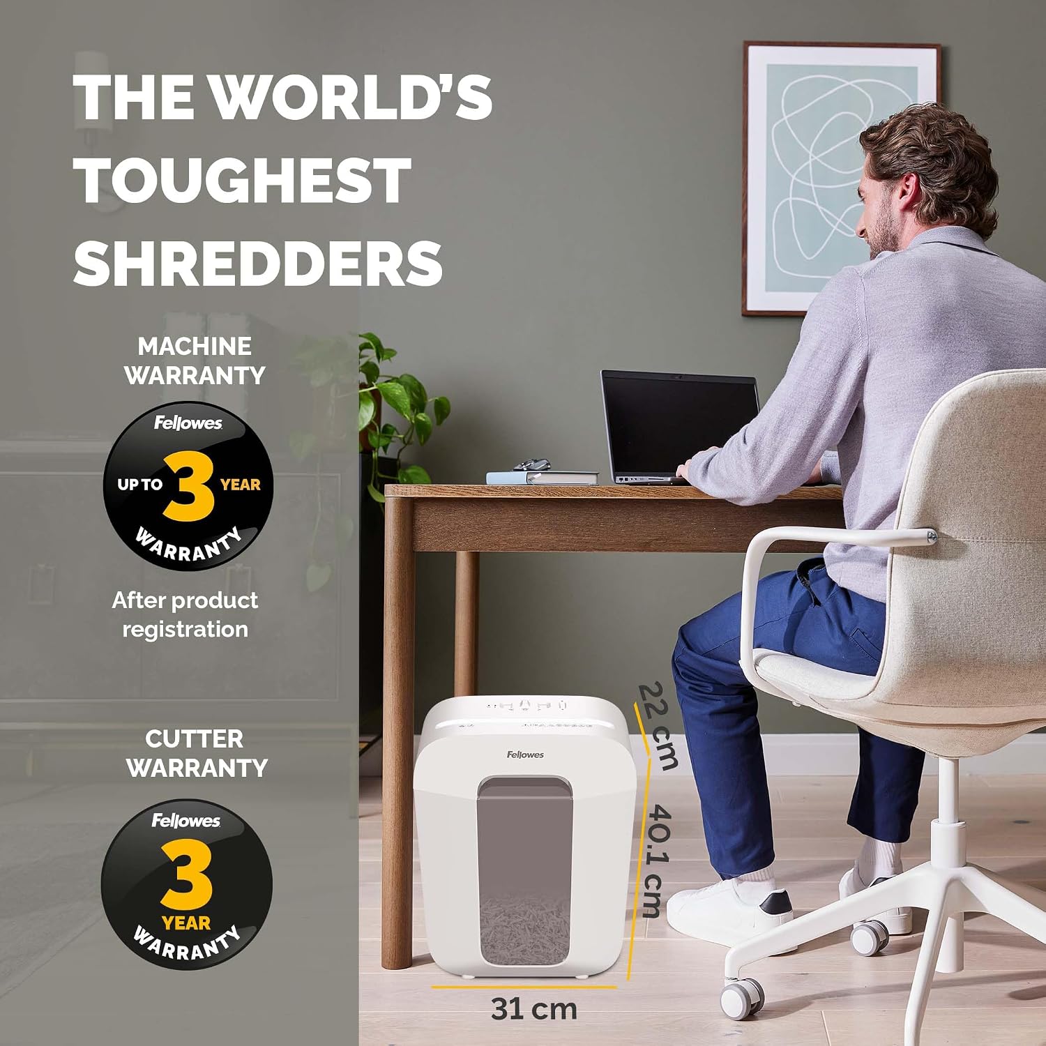 Thumbnail 6 de Fellowes FS-9C Paper Shredder for Home Office Use