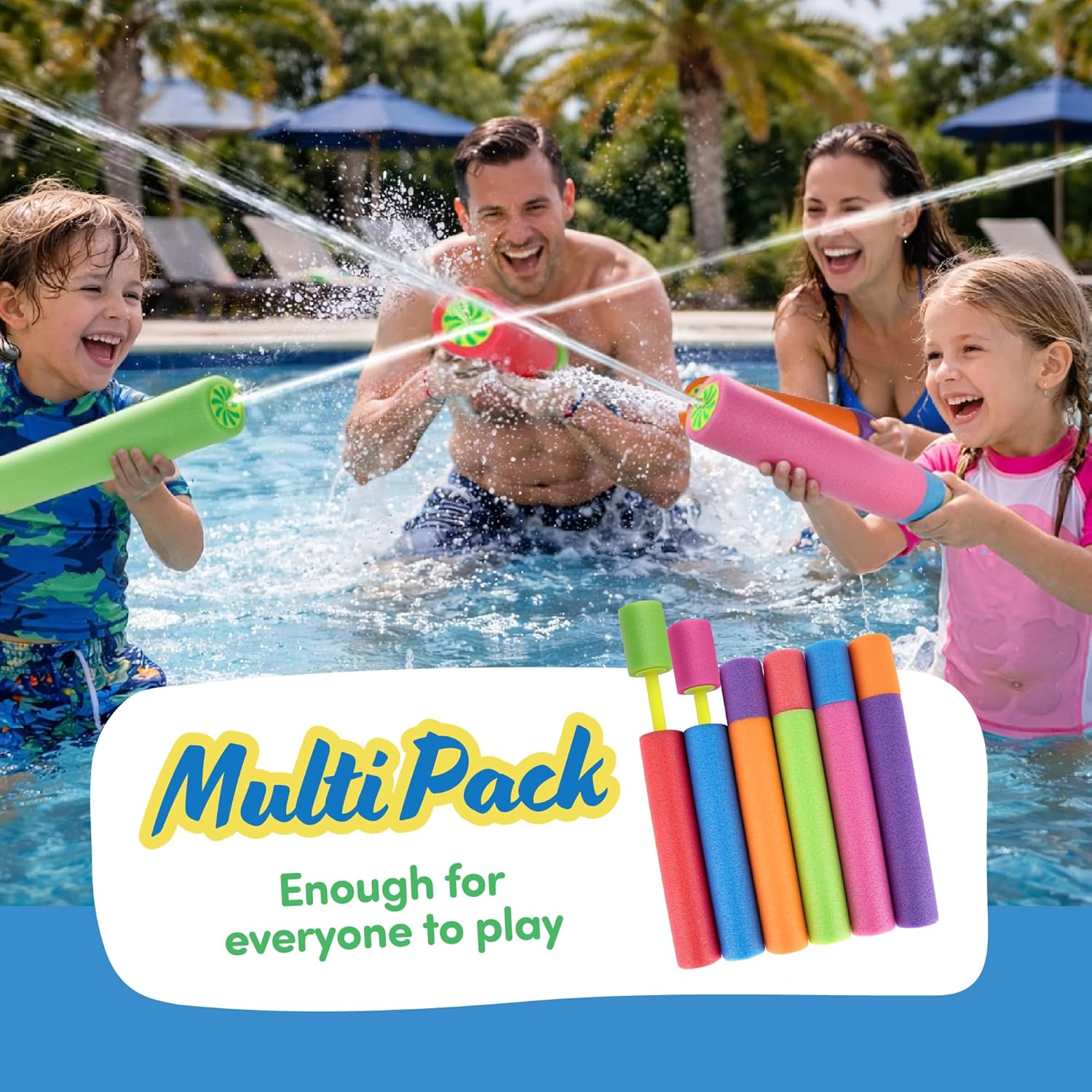 Thumbnail 6 de ArtCreativity Water Guns for Kids (6-Pack) – 13-inch Foam Water Squirter for Pool & Beach Battles