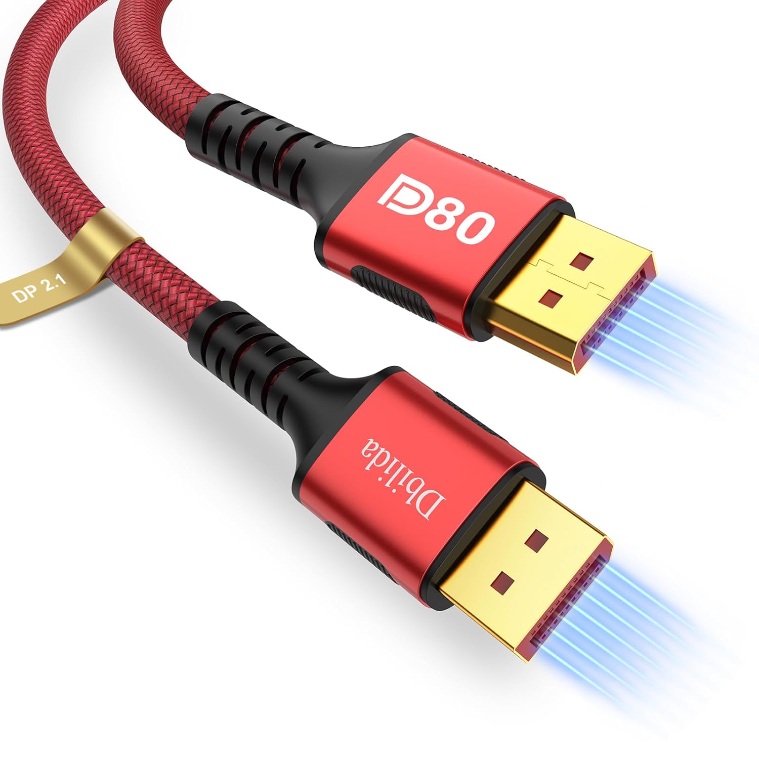 Detalle de Dbilida DisplayPort 2.1 Kabel DP 2.1 5M – 80 Gbit/s, 8K/4K Gaming-Performance