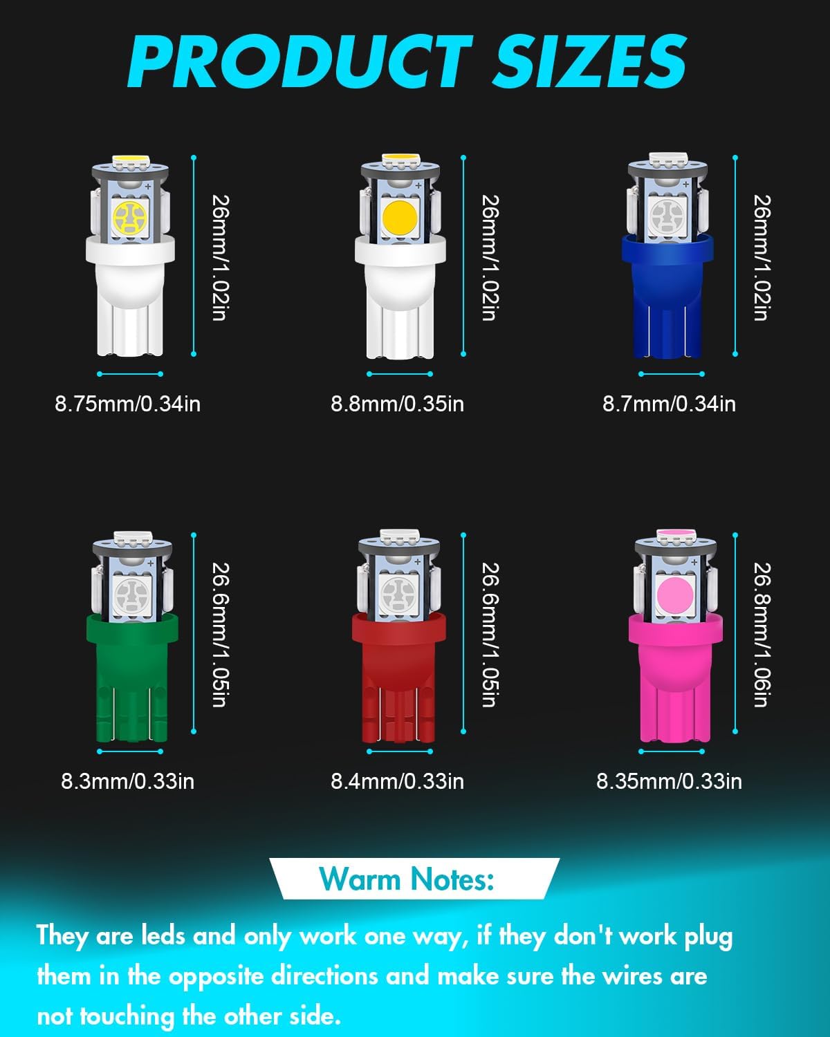 Thumbnail 1 de Alopee LED car interior bulbs 30-pack