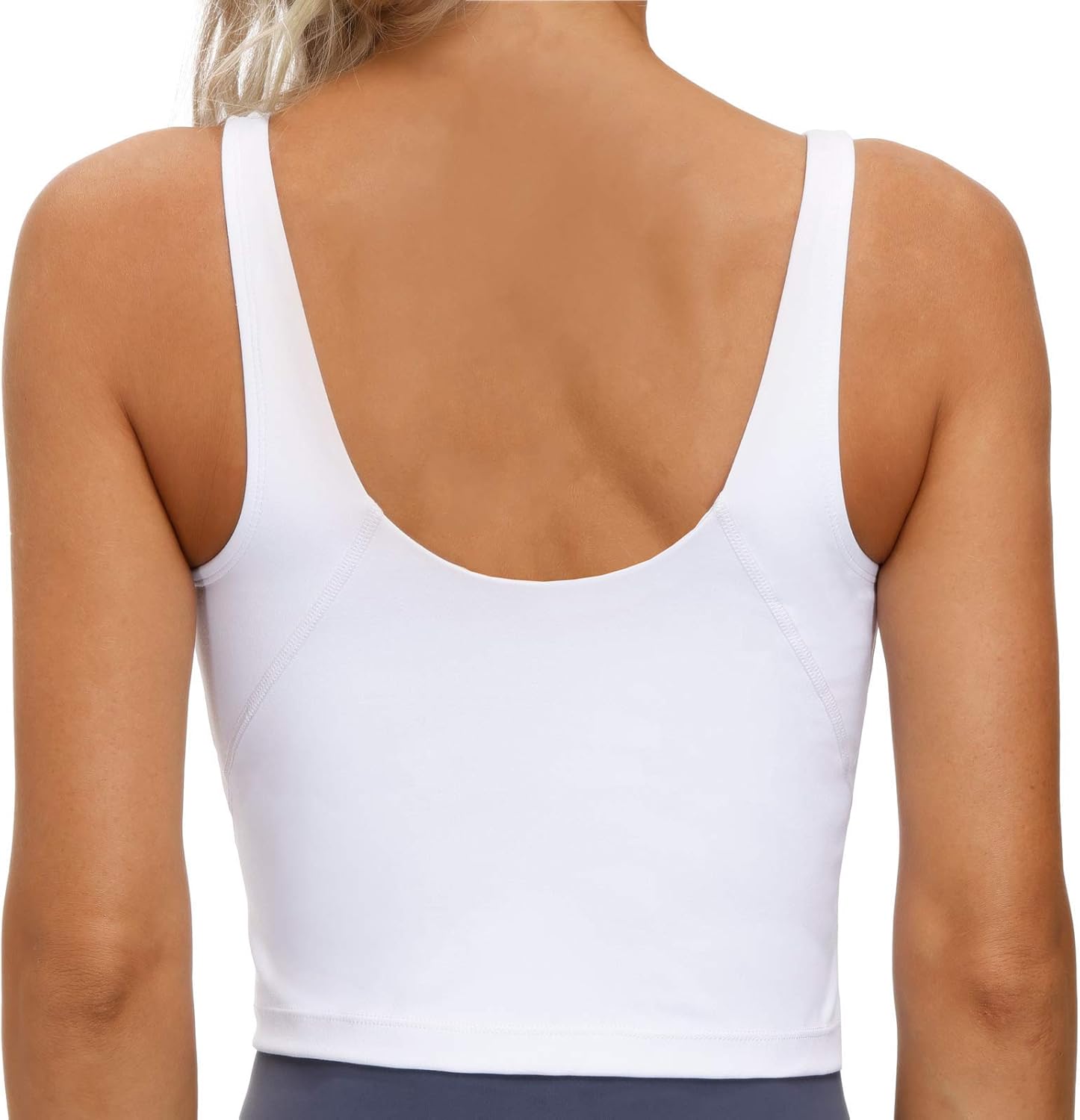 Detalle 2 de THE GYM PEOPLE Women’s Longline Wirefree Padded Sports Bra (Medium Support)