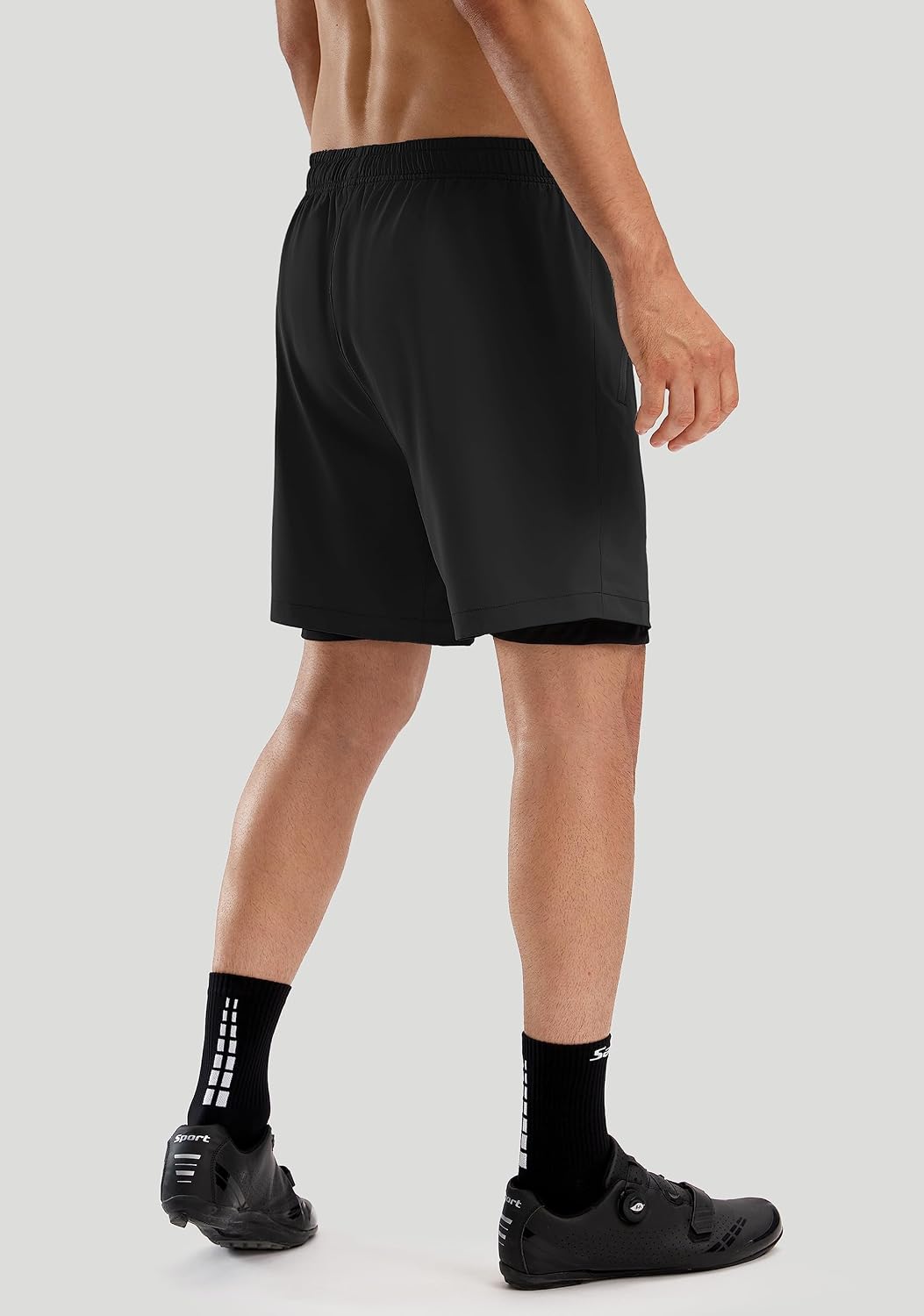 Detalle de Bikewa Men's Mountain Bike Shorts 3D Padded – Loose-Fit, Quick-Dry for Trails