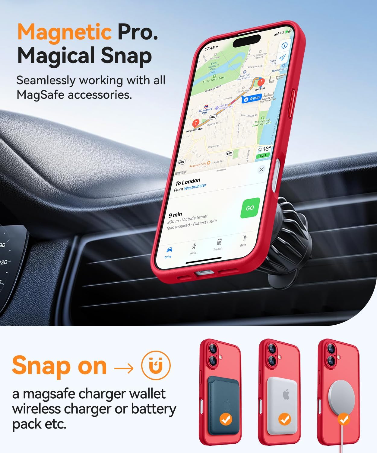 Thumbnail 4 de CANSHN Magnetic iPhone 16 Case 6.1