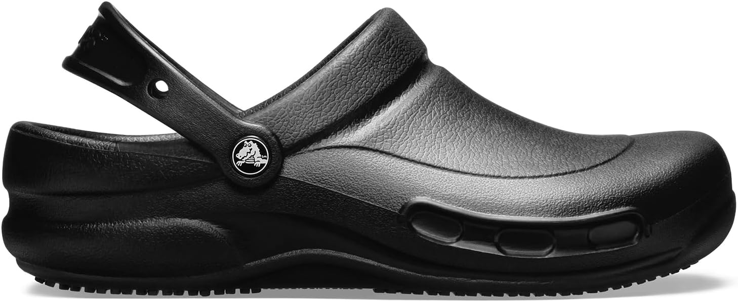 Detalle de Crocs Unisex Clogs in Black (UK 4 Men / UK 5 Women) — Practical Comfort for Everyday Work and Wear