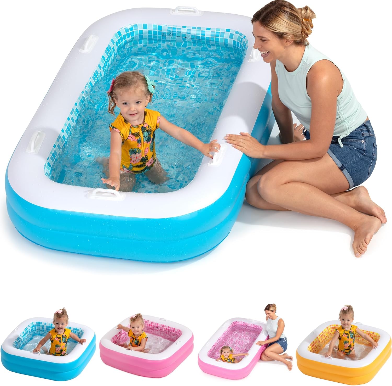 Detalle de 3-in-1 Premium Inflatable Kiddie Pool, Ball Pit & Tanning Pool by Grip-A-Pool