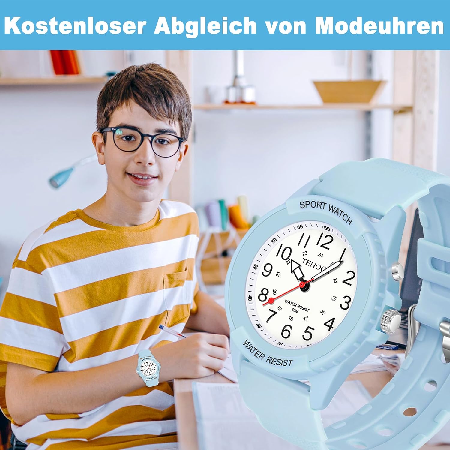 Thumbnail 3 de TENOCK Damen Sportliche Armbanduhr – Analoge Quarz-Uhr mit Nachtlicht, 50 m wasserdicht