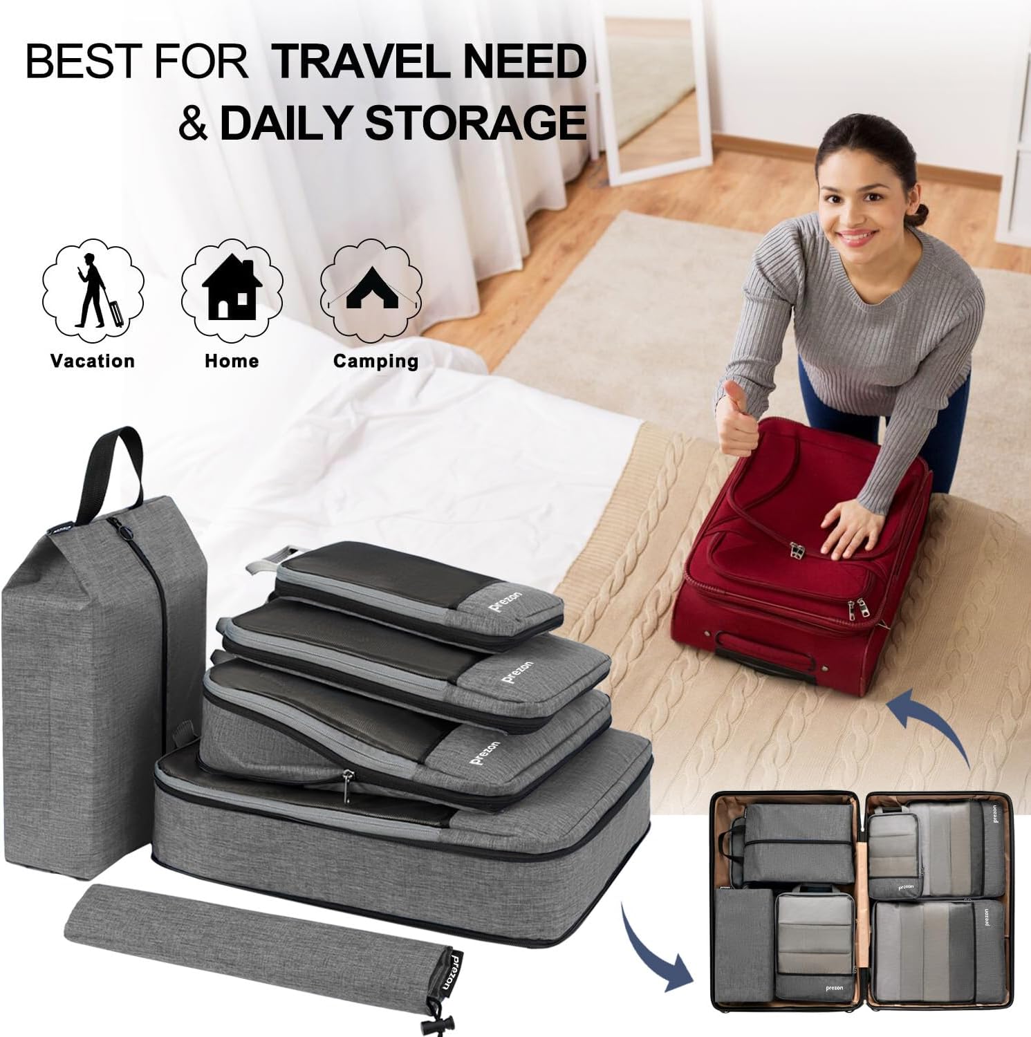 Thumbnail 7 de Prezon Cubo de Embalaje Comprimible para Viajes