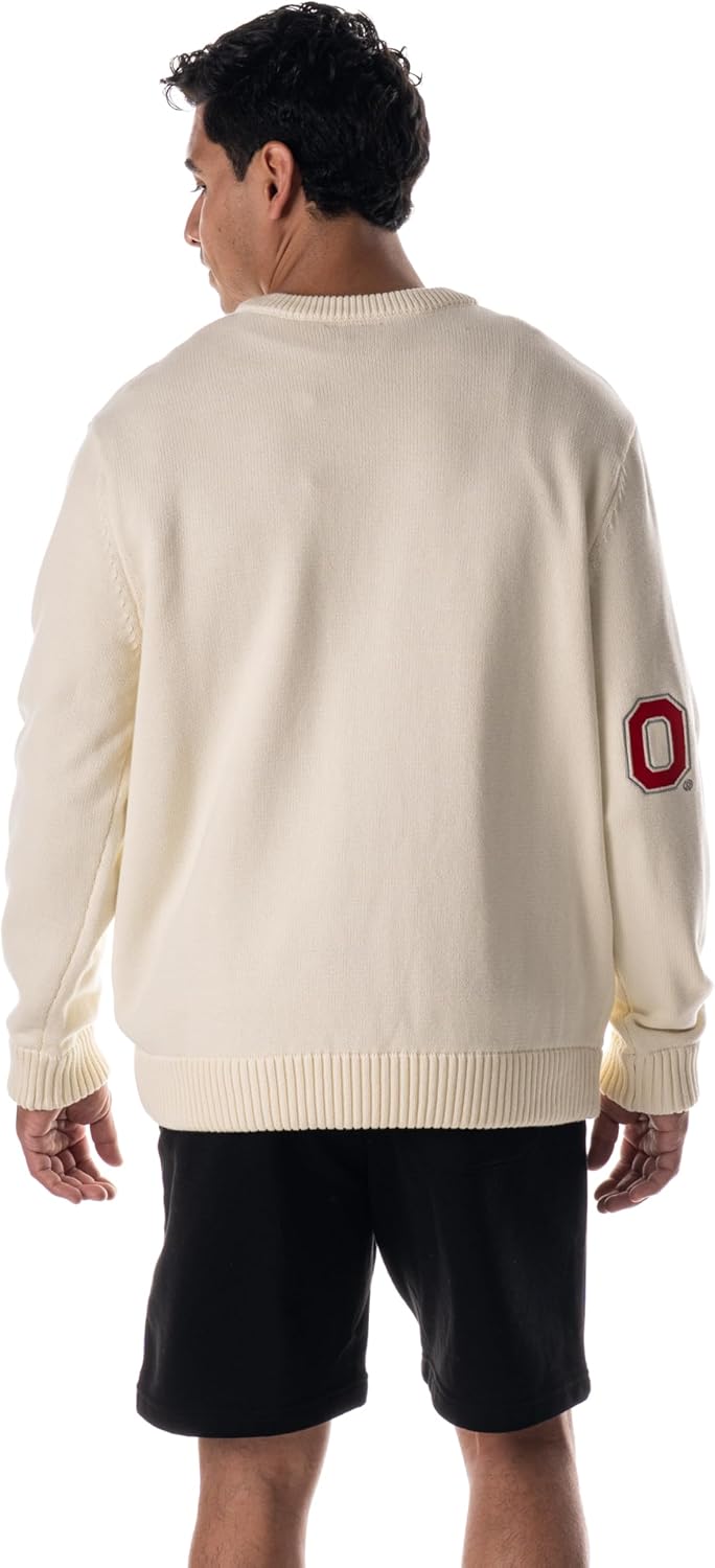 Detalle de The Wild Collective Unisex Ohio State All Over Jacquard Sweater