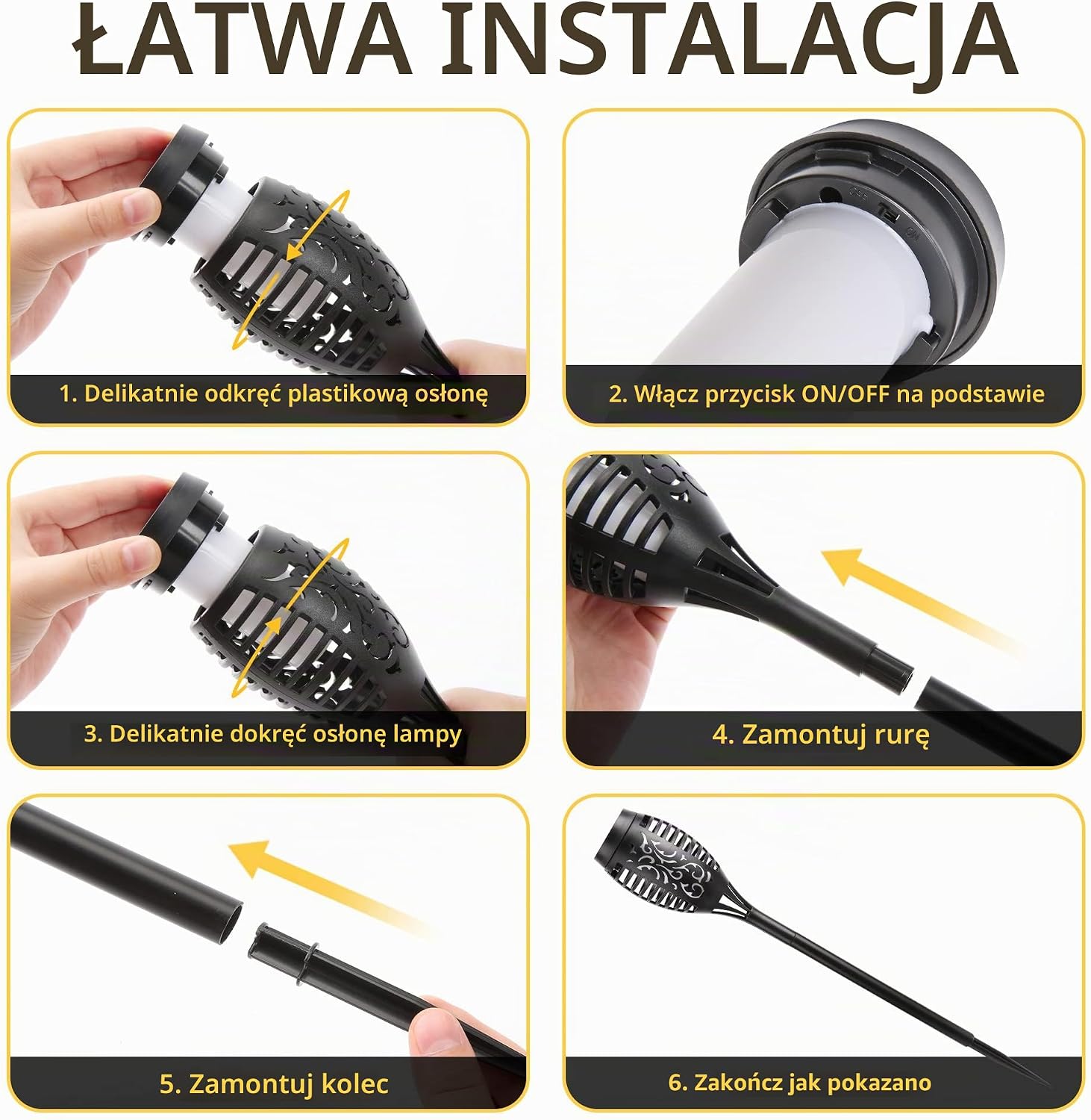 Thumbnail 6 de NEXVIN 3f2d0c2c-cf73-459d-ac21-e429893ca55e – solarne lampy ogrodowe LED z efektem płomienia, zestaw 8 sztuk