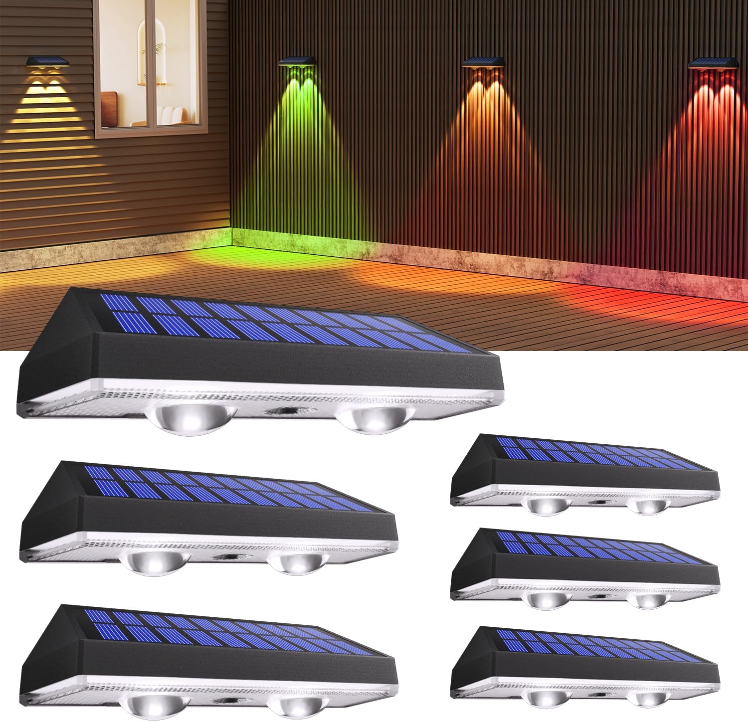 Detalle de HAMLITE Solar Fence Lights 50 LM 6Pack