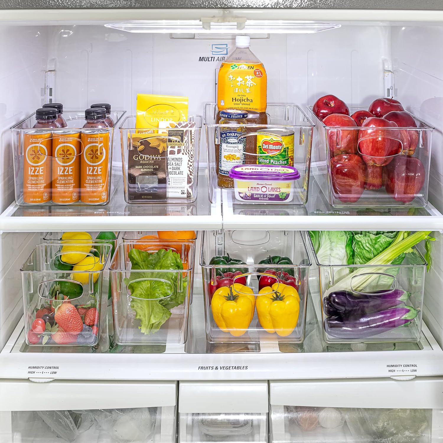 Thumbnail 1 de Sorbus Large Clear Plastic Storage Bins (8-Pack) with Built-In Handles for Shelves, Closets, Pantry, Fridge & Freezer