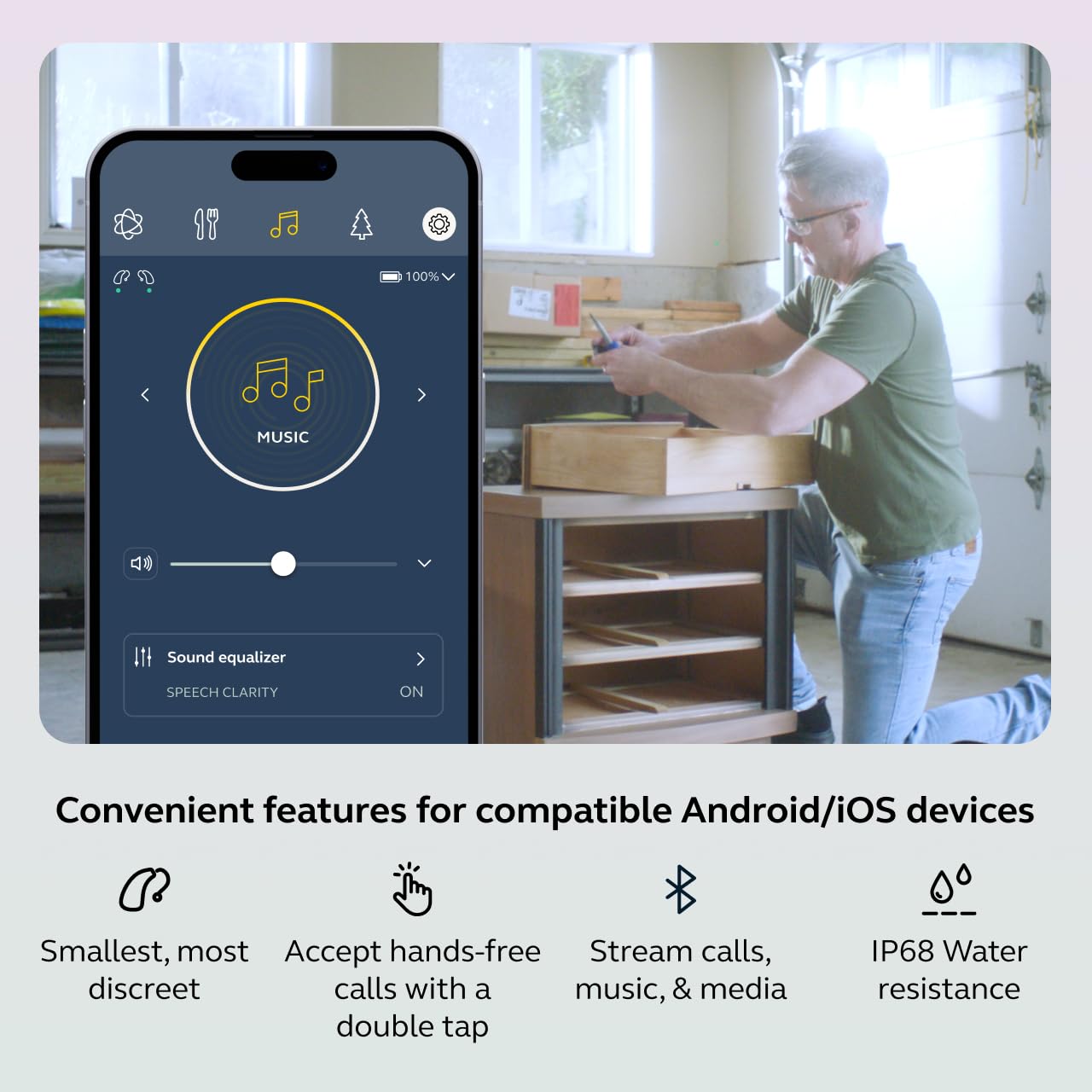 Thumbnail 5 de Jabra Enhance Select 700 Over-the-Counter Receiver-in-Ear Hearing Aids with Bluetooth LE Audio and Licensed Audiology Support