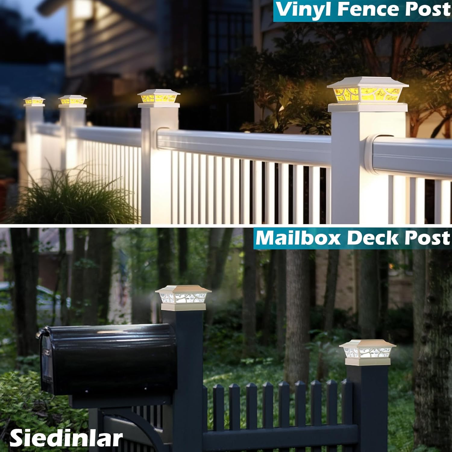 Detalle de Siedinlar Solar Post Cap Lights Outdoor