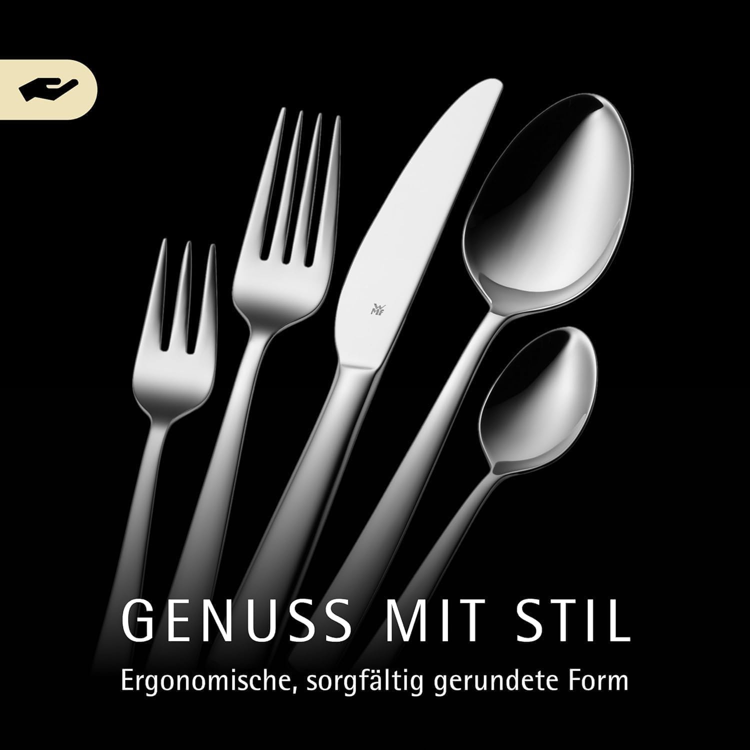 Thumbnail 3 de WMF Habitum Besteck Set 60 Teile für 12 Personen – Cromargan 18/10, spülmaschinenfest