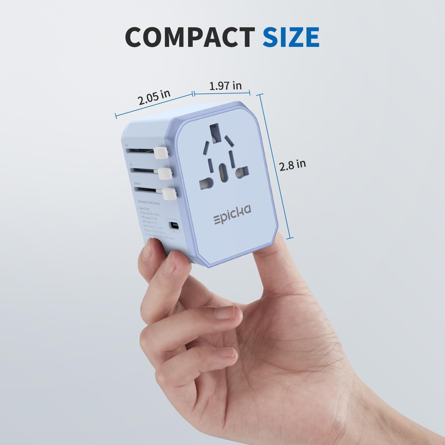 Detalle 2 de EPICKA TA-105C Reiseadapter 30W 🌍