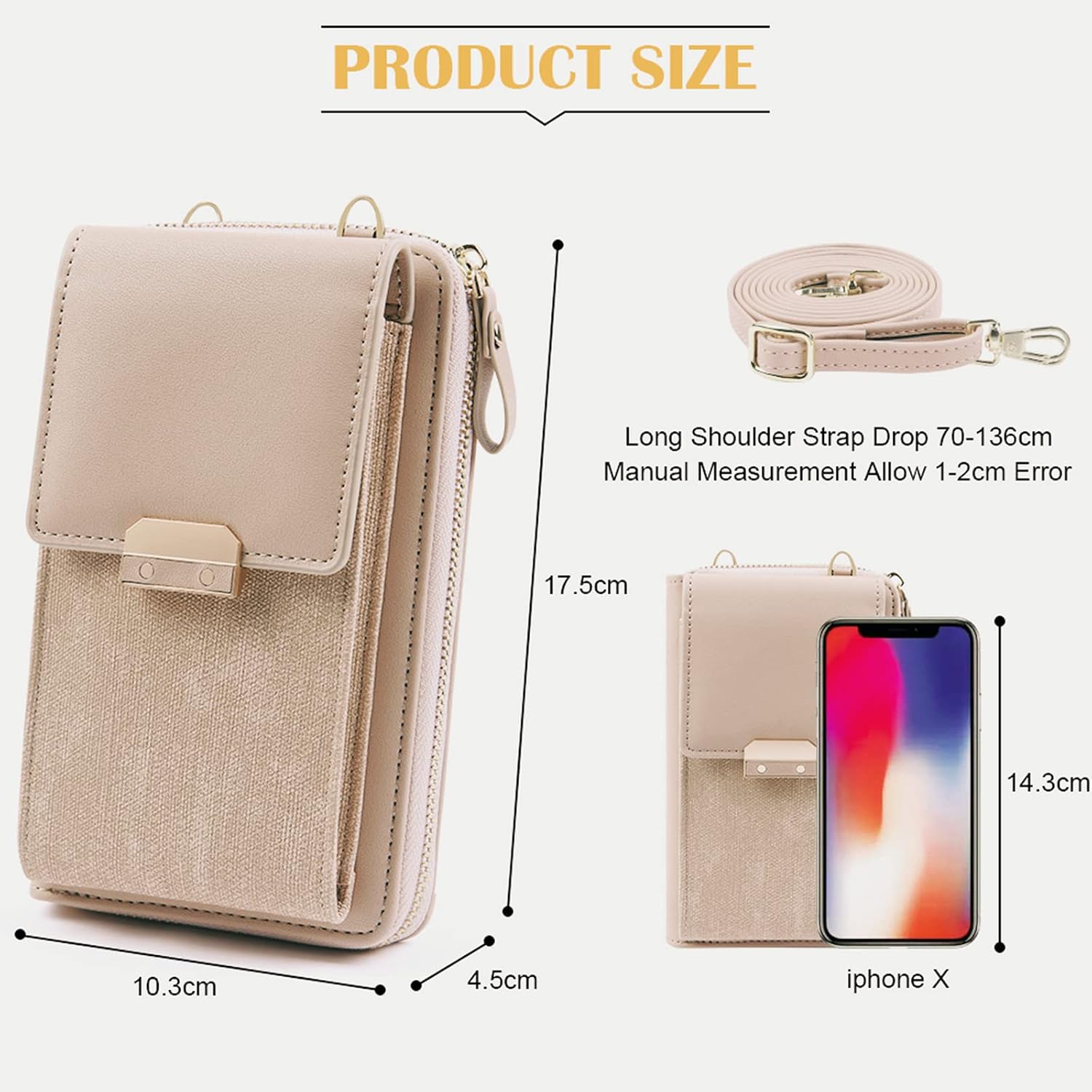 Thumbnail 3 de Borsa a tracolla per cellulare Aucuu 10,3 cm