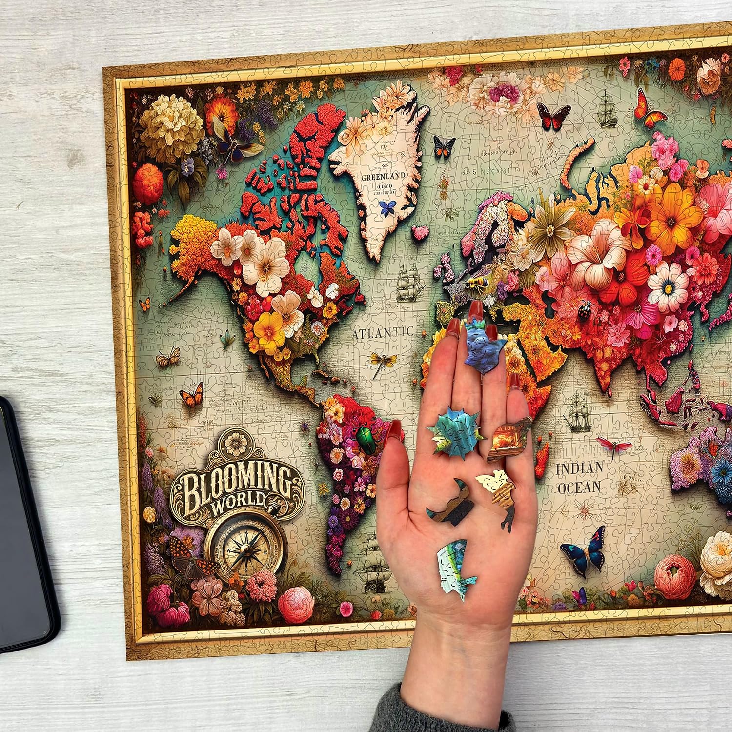 Thumbnail 1 de WOODEN.CITY Holzpuzzle 1000 Teile 52 x 37,5 cm
